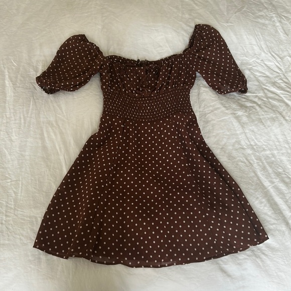 Reformation mini dress polka dot size 0 - Picture 2 of 4